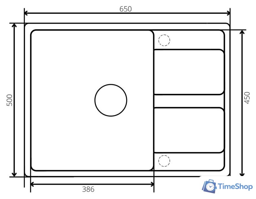 Кухонная мойка ZorG Apollo 65 (черный оникс) - Изображение №4 — Интернет-магазин Time-Shop