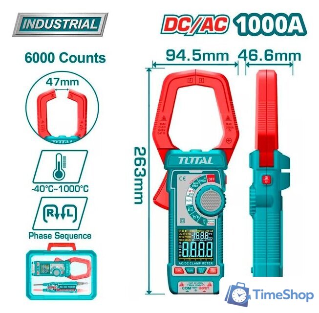 Токовые клещи Total TMT7610002 - Изображение №1 — Интернет-магазин Time-Shop