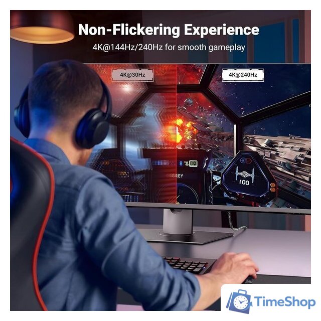 Кабель Ugreen CM556 USB Type-C - DisplayPort (2 м) - Изображение №4 — Интернет-магазин Time-Shop