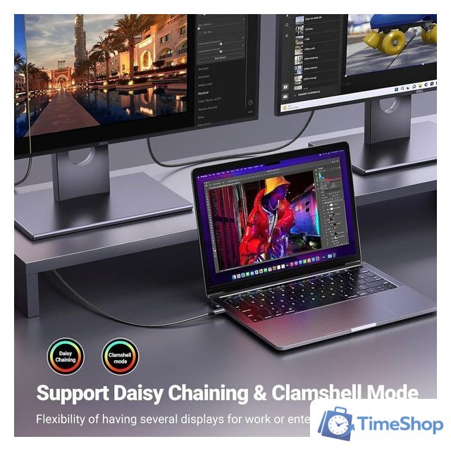 Кабель Ugreen CM556 USB Type-C - DisplayPort (2 м) - Изображение №5 — Интернет-магазин Time-Shop