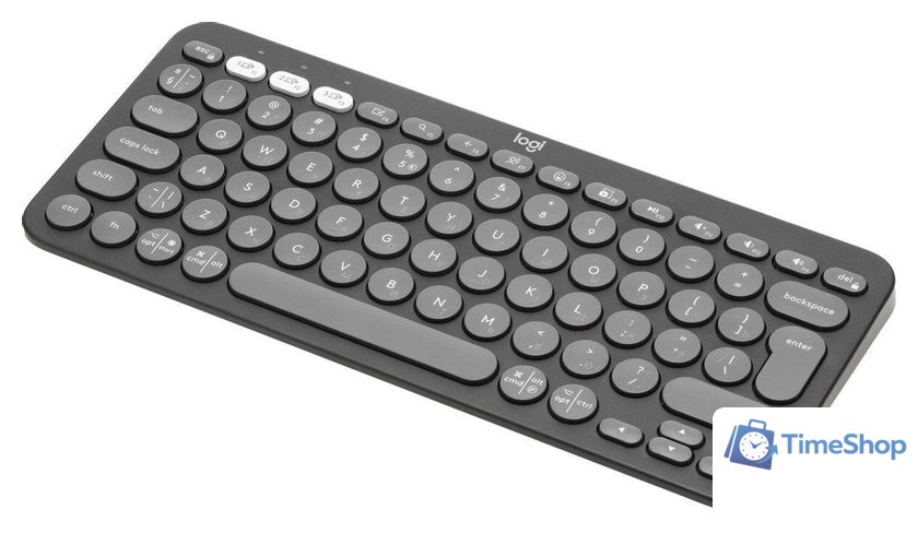 Клавиатура Logitech Pebble Keys 2 K380s 920-011851 (графитовый) - Изображение №5 — Интернет-магазин Time-Shop