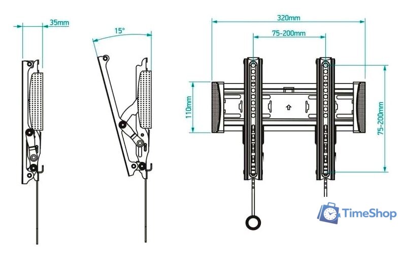 Кронштейн для телевизора Onkron TM4 - Изображение №5 — Интернет-магазин Time-Shop