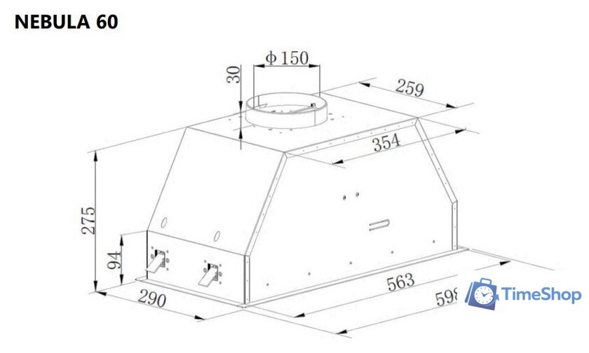 Кухонная вытяжка MAUNFELD Nebula 60 Glass (черный) - Изображение №12 — Интернет-магазин Time-Shop