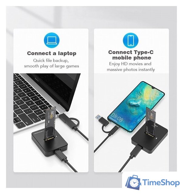 Бокс для накопителей M.2 Gembird DD-U3M2 - Изображение №5 — Интернет-магазин Time-Shop