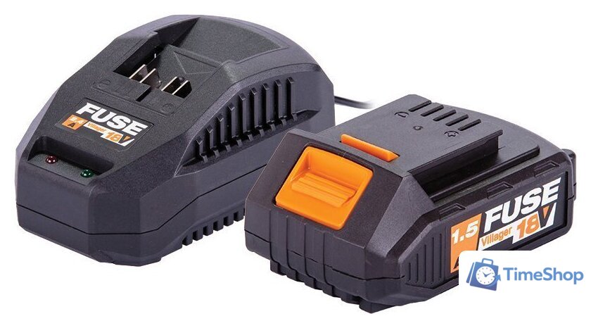 Аккумулятор с зарядным устройством Villager Fuse 067112 (18В/1.5 Ач + 18В) - Изображение №1 — Интернет-магазин Time-Shop