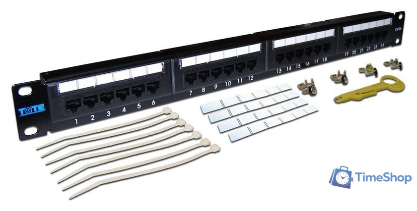 Патч-панель TWT TWT-PP24UTP - Изображение №1 — Интернет-магазин Time-Shop