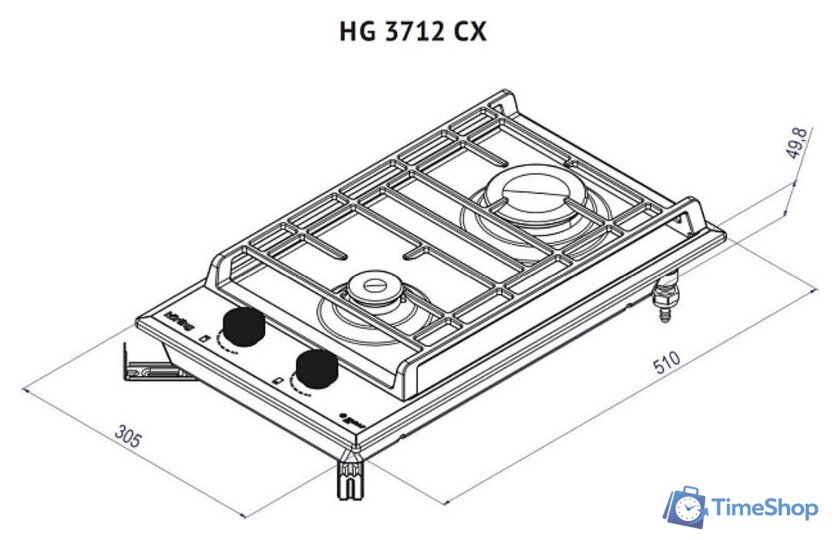 Варочная панель Korting HG 3712 CX - Изображение №3 — Интернет-магазин Time-Shop