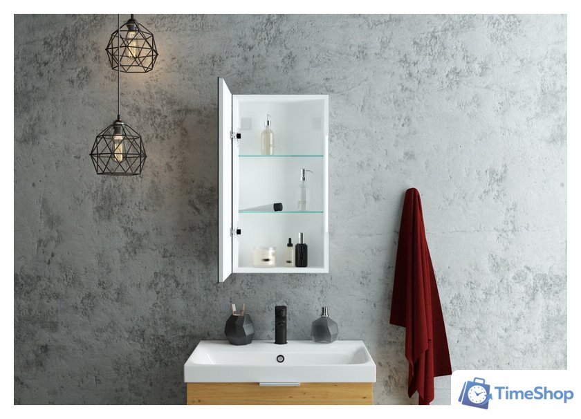  Континент Шкаф с зеркалом Allure Led 35х65 (левый) - Изображение №13 — Интернет-магазин Time-Shop