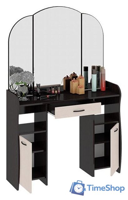 Туалетный столик с зеркалом Трия София Т2 (венге цаво/дуб белфорт) - Изображение №1 — Интернет-магазин Time-Shop