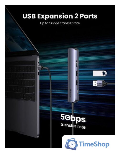USB-хаб Ugreen CM418 10919 - Изображение №6 — Интернет-магазин Time-Shop