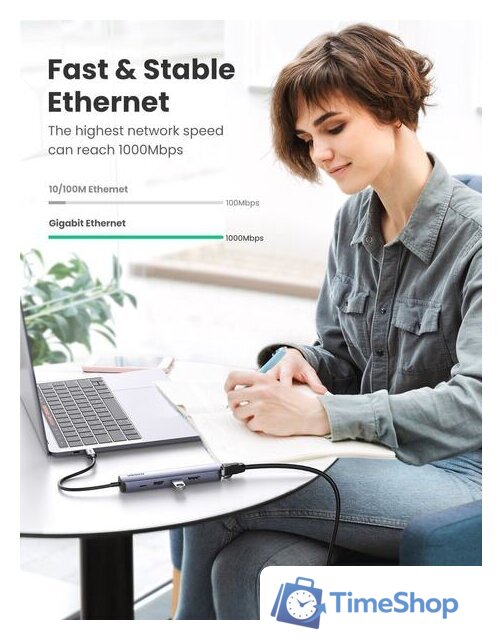 USB-хаб Ugreen CM418 10919 - Изображение №3 — Интернет-магазин Time-Shop