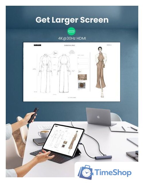 USB-хаб Ugreen CM418 10919 - Изображение №4 — Интернет-магазин Time-Shop