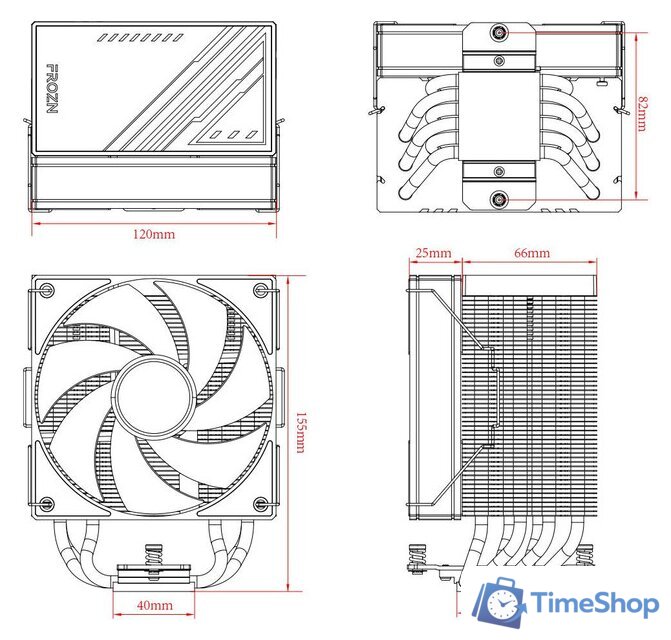 Кулер для процессора ID-Cooling Frozn A610 Black - Изображение №7 — Интернет-магазин Time-Shop