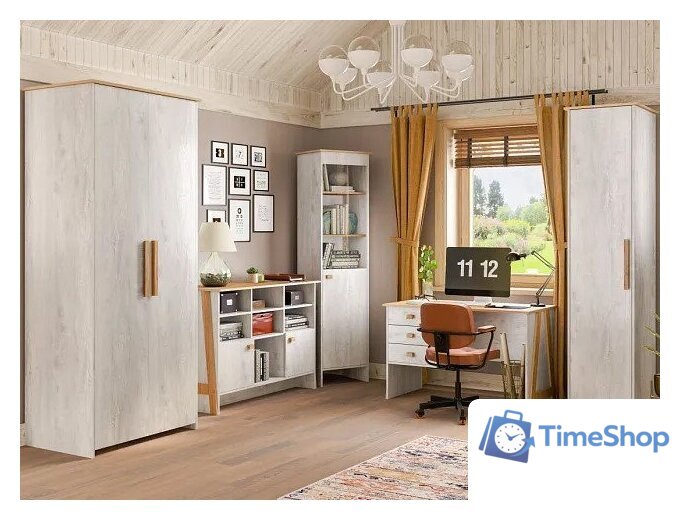 Стол КМК Мебель Скандинавия 0905.20 3Я (бетон светлый/дуб наварра) - Изображение №2 — Интернет-магазин Time-Shop