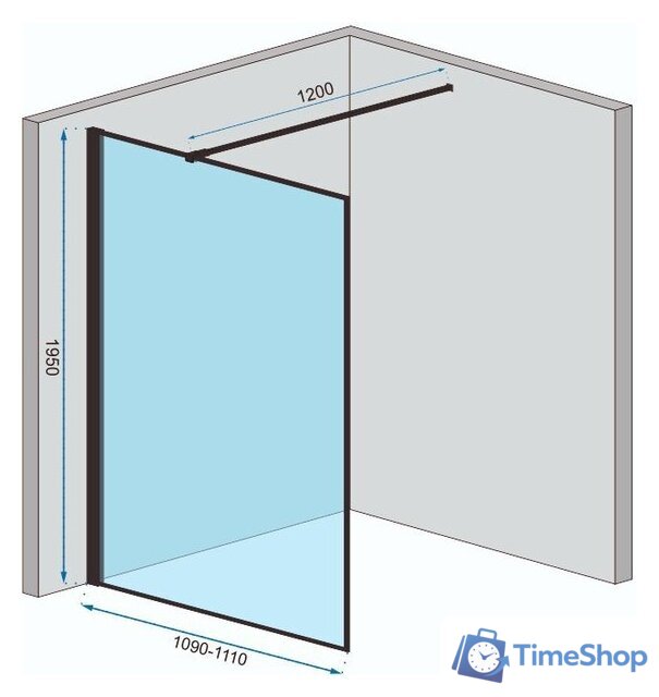 Душевая стенка Rea Bler 110 - Изображение №3 — Интернет-магазин Time-Shop