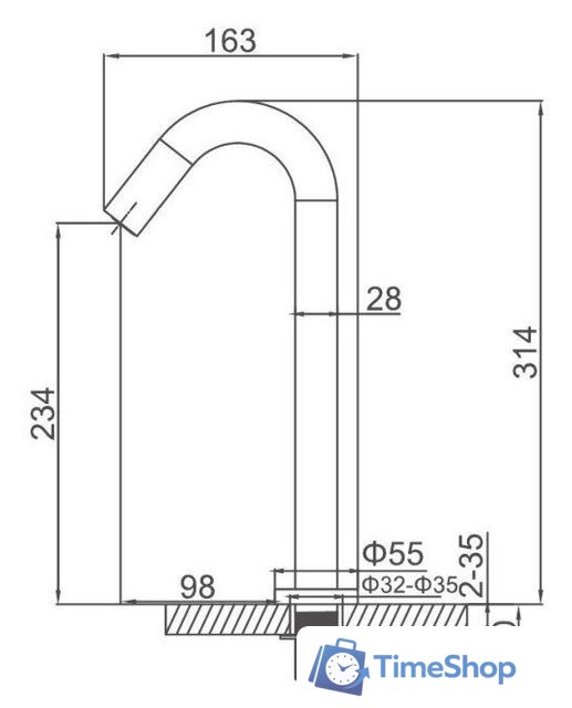 Смеситель Ledeme L1755-3 - Изображение №3 — Интернет-магазин Time-Shop