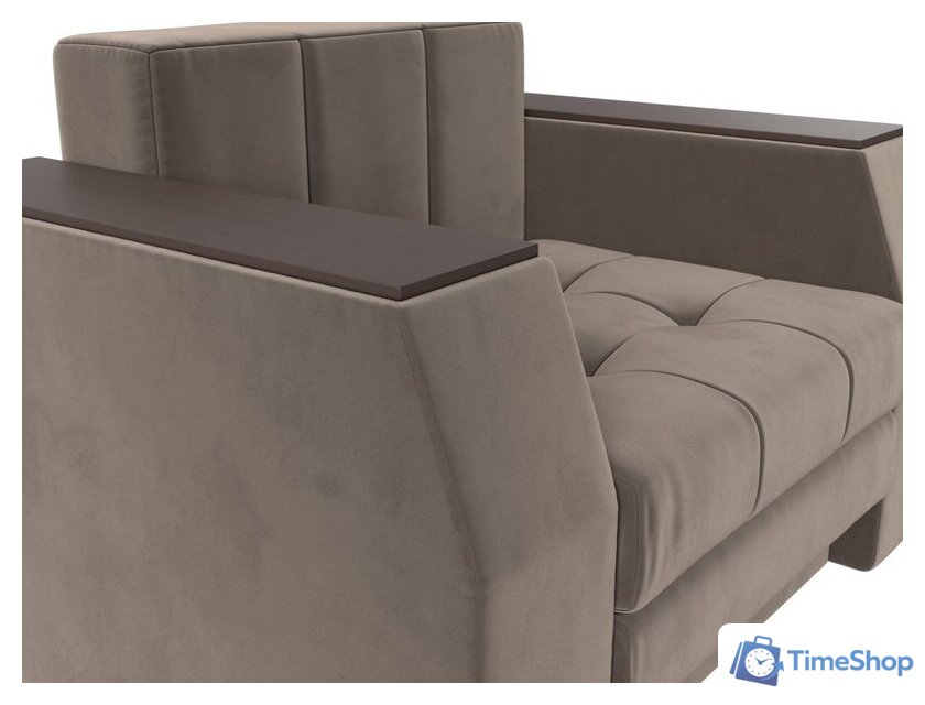 Кресло-кровать Лига диванов Атлантида 113839 (велюр коричневый) - Изображение №6 — Интернет-магазин Time-Shop