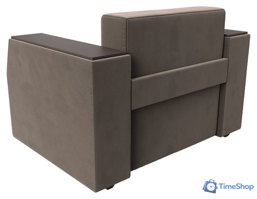 Кресло-кровать Лига диванов Атлантида 113839 (велюр коричневый) - Изображение №5 — Интернет-магазин Time-Shop