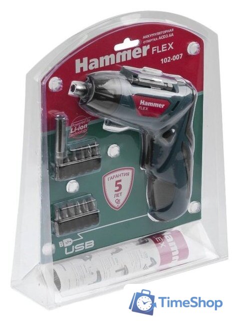 Электроотвертка Hammer ACD 3.6A (с АКБ) - Изображение №12 — Интернет-магазин Time-Shop