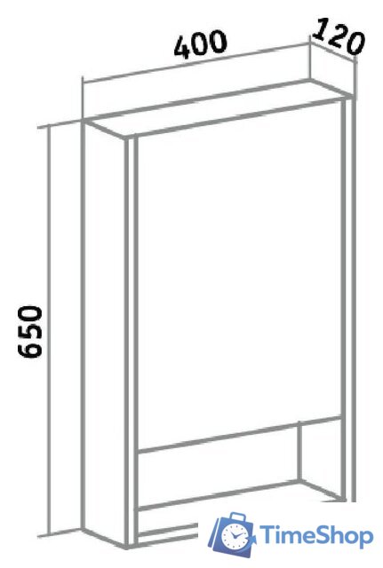  Runo Шкаф с зеркалом для ванной Микра 40 - Изображение №2 — Интернет-магазин Time-Shop