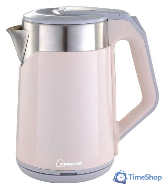 Электрический чайник HomeStar HS-1019 (стальной/розовый) - Изображение №1 — Интернет-магазин Time-Shop