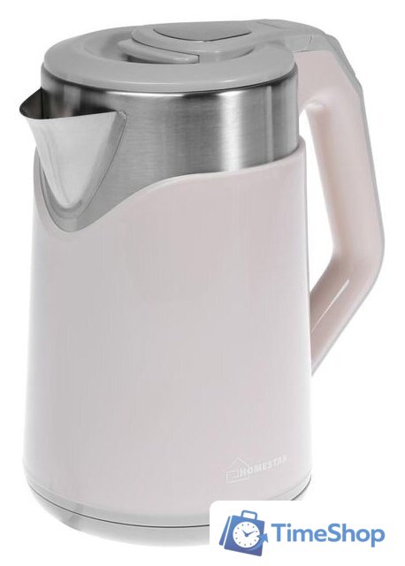 Электрический чайник HomeStar HS-1019 (стальной/розовый) - Изображение №2 — Интернет-магазин Time-Shop