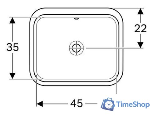 Умывальник Geberit VariForm 500.760.01.2 - Изображение №2 — Интернет-магазин Time-Shop