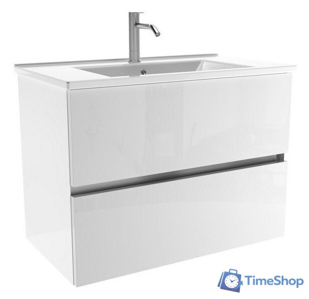 ЗОВ Тумба с умывальником Лира 100 L100MW0MWGVA-OL100 (белый глянцевый) - Изображение №1 — Интернет-магазин Time-Shop