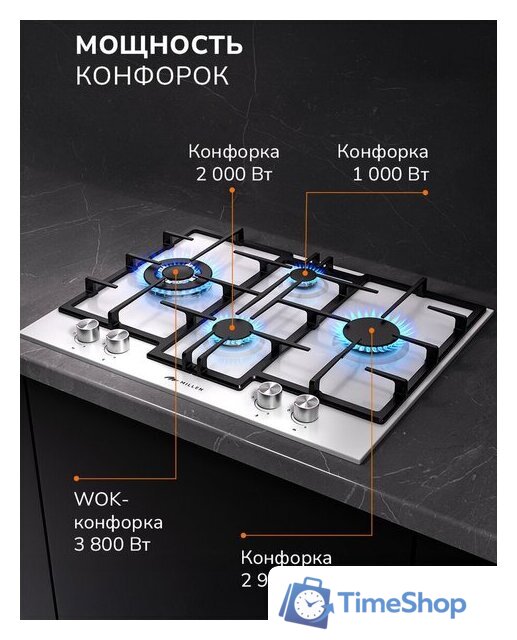 Варочная панель Millen MGHD 6501 WH - Изображение №4 — Интернет-магазин Time-Shop