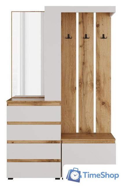 Стенка НК-Мебель Stern 72677828 (дуб вотан/белый) - Изображение №1 — Интернет-магазин Time-Shop