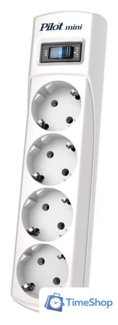 Сетевой фильтр Pilot Mini (7 м, 4 розетки, белый) - Изображение №2 — Интернет-магазин Time-Shop