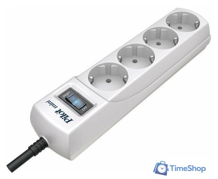 Сетевой фильтр Pilot Mini (7 м, 4 розетки, белый) - Изображение №3 — Интернет-магазин Time-Shop