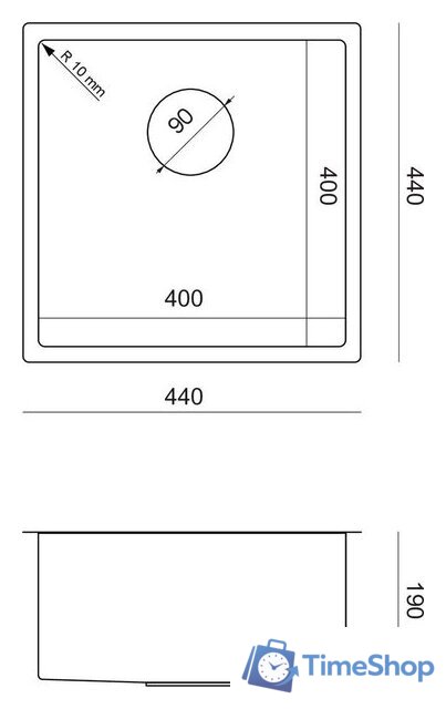 Кухонная мойка Quadron MF4444BS - Изображение №4 — Интернет-магазин Time-Shop