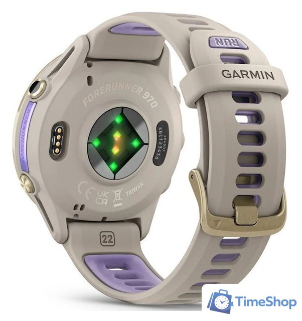 Умные часы Garmin Forerunner 970 47 мм (бежевый/фиолетовый) - Изображение №7 — Интернет-магазин Time-Shop