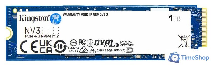 SSD Kingston NV3 1TB SNV3S/1000GBK - Изображение №1 — Интернет-магазин Time-Shop