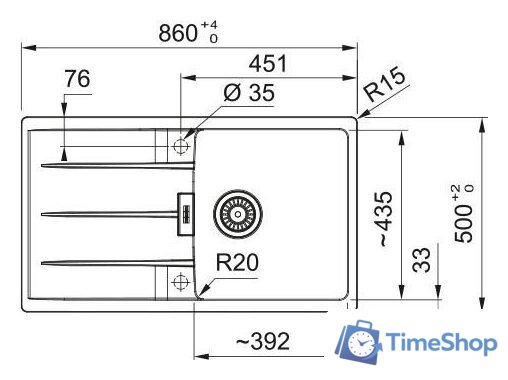 Кухонная мойка Franke Centro CNG 611-86 114.0757.424 (черный матовый) - Изображение №3 — Интернет-магазин Time-Shop