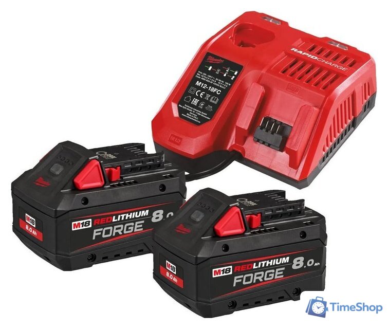 Аккумулятор с зарядным устройством Milwaukee M18FORGENRG-802 4933498612 (12-18В + 18В/8 Ач) - Изображение №1 — Интернет-магазин Time-Shop