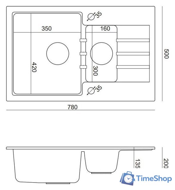 Кухонная мойка Quadron HCQP57850BEZP - Изображение №6 — Интернет-магазин Time-Shop