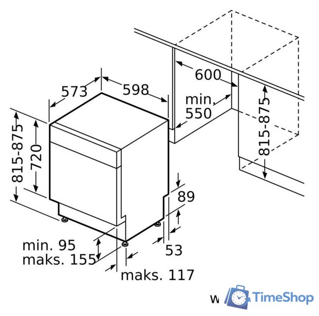 Встраиваемая посудомоечная машина Bosch Serie 6 SMP6ZCS80S - Изображение №10 — Интернет-магазин Time-Shop