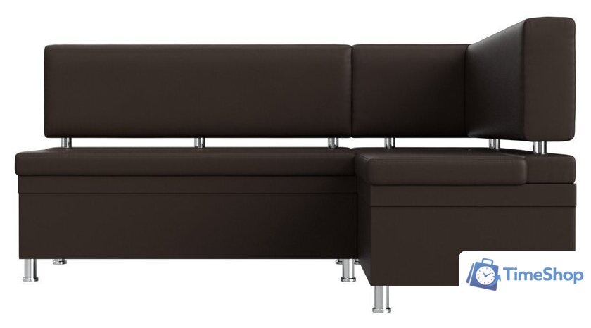 Угловой диван Лига диванов Стайл правый 114528 (экокожа, коричневый) - Изображение №5 — Интернет-магазин Time-Shop