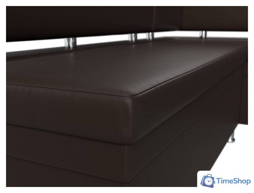 Угловой диван Лига диванов Стайл правый 114528 (экокожа, коричневый) - Изображение №3 — Интернет-магазин Time-Shop