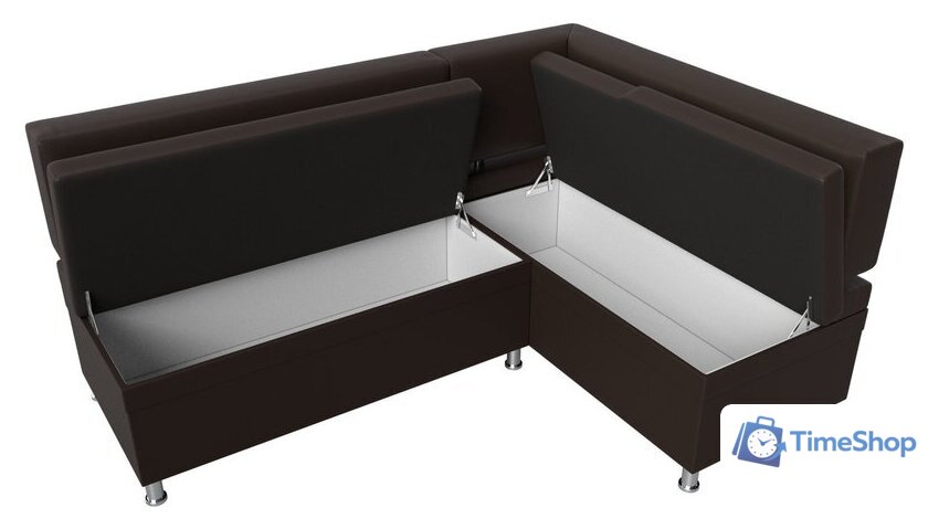 Угловой диван Лига диванов Стайл правый 114528 (экокожа, коричневый) - Изображение №6 — Интернет-магазин Time-Shop