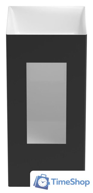 Умывальник Wellsee Pure BY Wellsee 230713000 (отдельностоящий, без отверстия под смеситель, матовый черный/глянцевый белый) - Изображение №3 — Интернет-магазин Time-Shop
