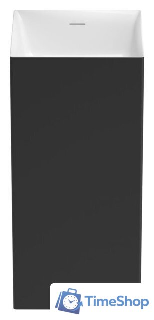 Умывальник Wellsee Pure BY Wellsee 230713000 (отдельностоящий, без отверстия под смеситель, матовый черный/глянцевый белый) - Изображение №1 — Интернет-магазин Time-Shop