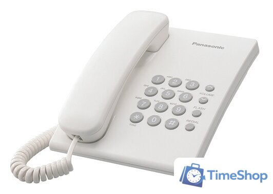 Проводной телефон Panasonic KX-TS2350RUW (белый) - Изображение №1 — Интернет-магазин Time-Shop