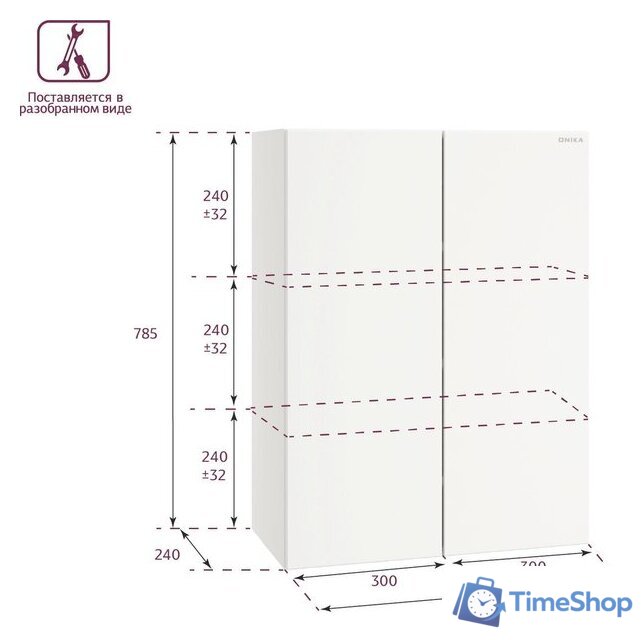  Onika Шкаф для ванной Маркус 60 (306704) - Изображение №4 — Интернет-магазин Time-Shop