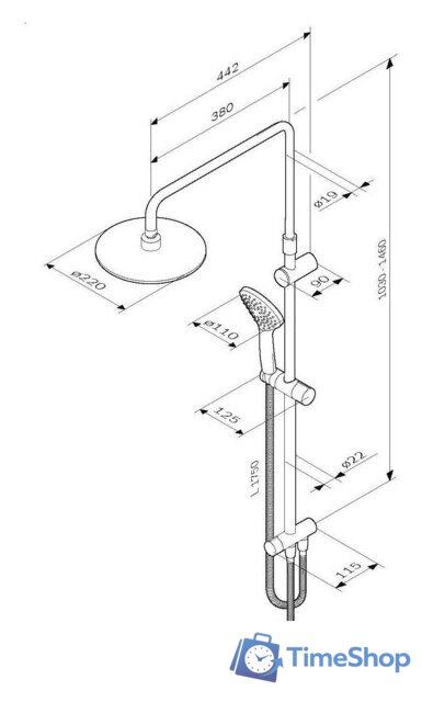 Душевая система  AM.PM Gem F0790033 - Изображение №9 — Интернет-магазин Time-Shop