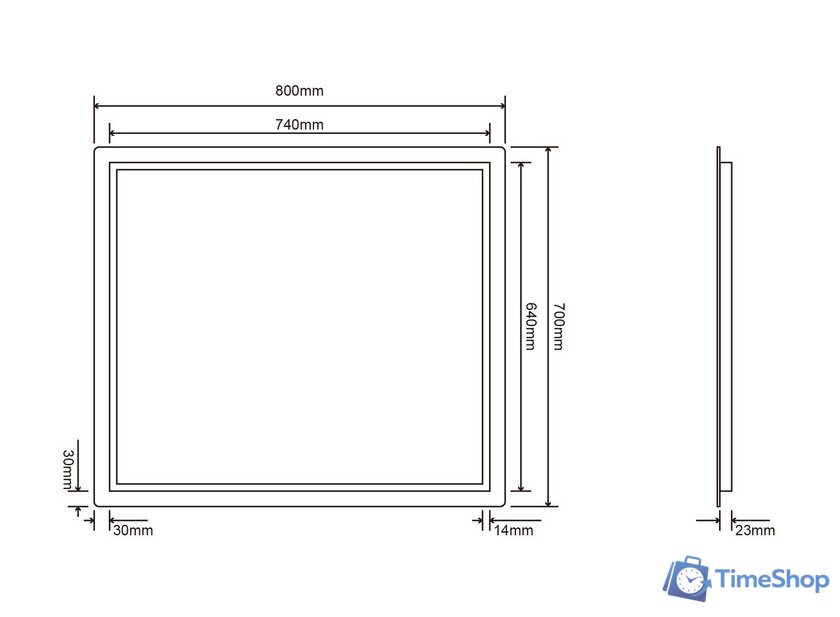  Roxen Зеркало Pure 510175-80 80х70 - Изображение №10 — Интернет-магазин Time-Shop