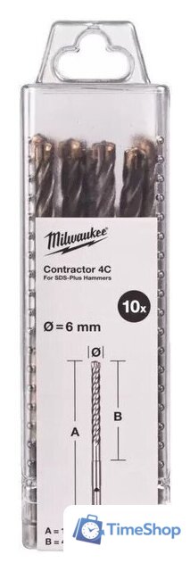 Набор буров Milwaukee 4932498868 - Изображение №2 — Интернет-магазин Time-Shop