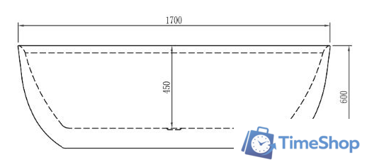 Ванна Aquanet Delight 170x78 - Изображение №4 — Интернет-магазин Time-Shop
